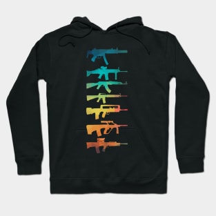 Rainbow rifles silhouette Hoodie